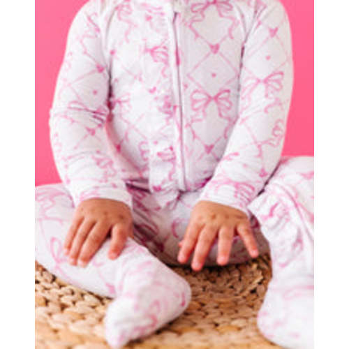 Take A Bow Ruffle Footie