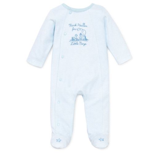 Little Me®  - Newborn Thank Heavens Footie in White/Skylight BlueLittle Me®