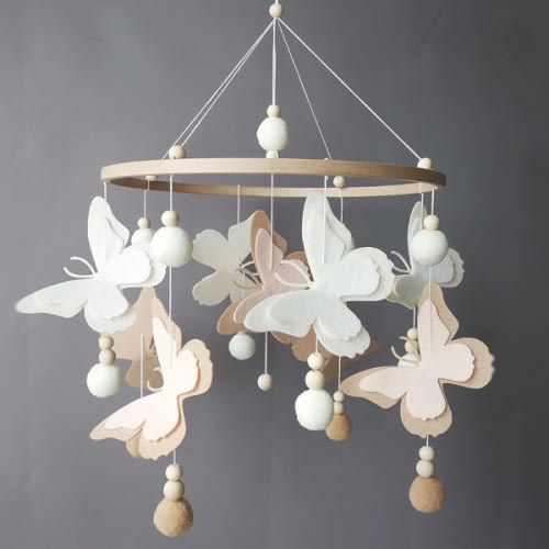 Butterfly mobile Crib mobile for girls Boho baby mobile over crib Baby girl nursery decor