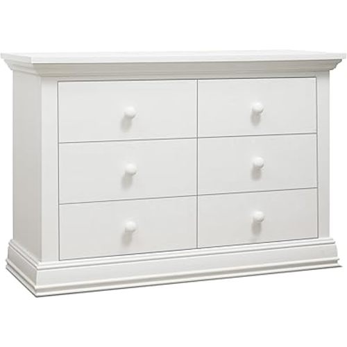Sorelle Furniture Modesto Baby Double Dresser – Nursery Storage with Drawers, Kids Bedroom and Child’s Room, Furniture for Infant - White