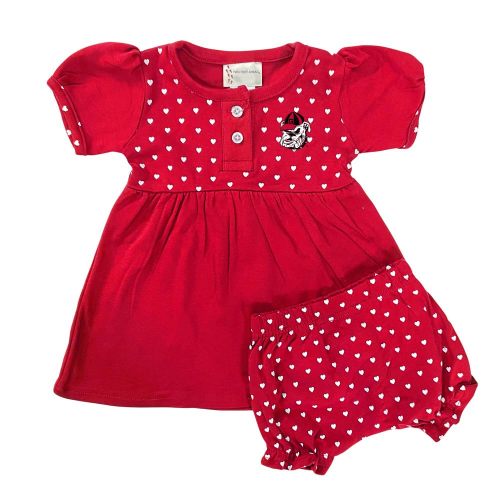 Two Feet Ahead Baby Girl Hearts Dress with Bloomers Shorts Newborn Baby Sizes 0-3M 6M 12M