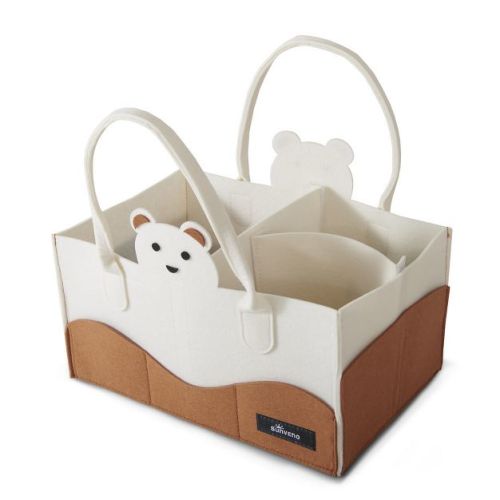 Cartoon Diaper Storage Basket-bear