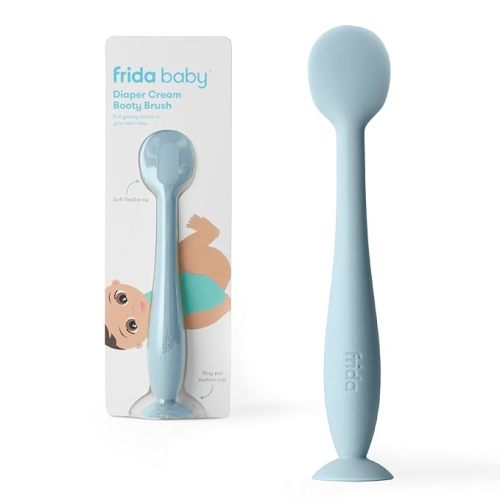 Frida Baby Diaper Cream Spatula, 100% Silicone Butt Spatula for Baby, Diaper Cream Applicator for Easy + Clean Use of Butt Paste & Diaper Rash Cream, BPA- Free, Blue
