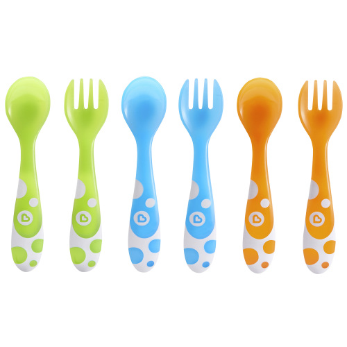 Munchkin® Multi™ Toddler Forks and Spoons, Multi-color, 6 Pack, Unisex