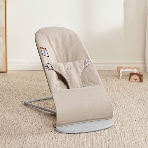 BabyBjörn Bouncer Bliss, Woven Mélange - Light Beige