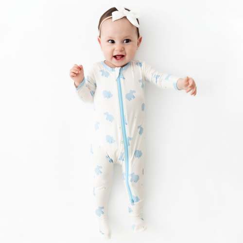 Hippo Zippered Footie