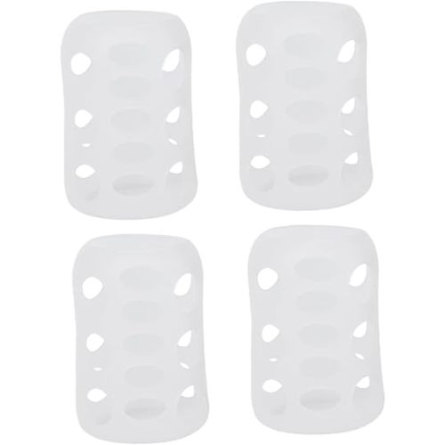4pcs Anti- Slip Feeding Bottle Cover Baby Bottle Sleeve Milk Glass Case Silicone Bottle Case Bottles for Baby Feeding Bottle Sleeves White to Feed Glass Bottle