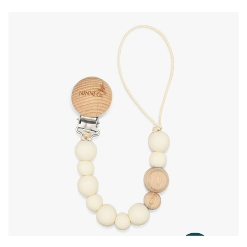 Ninni Co. Marshmallow Cream Pacifier Clip