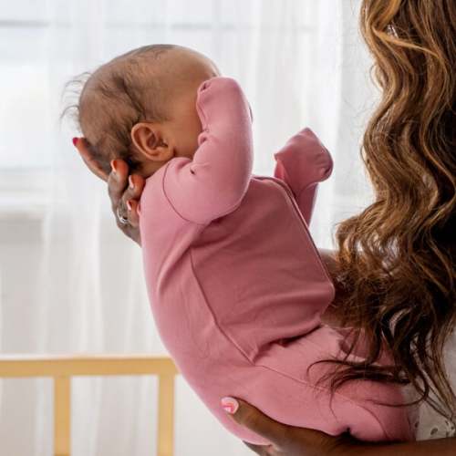Baby Bamboo Pajamas w/ DreamCuffs®, Dusty Rose - Dreamland Baby | Maisonette
