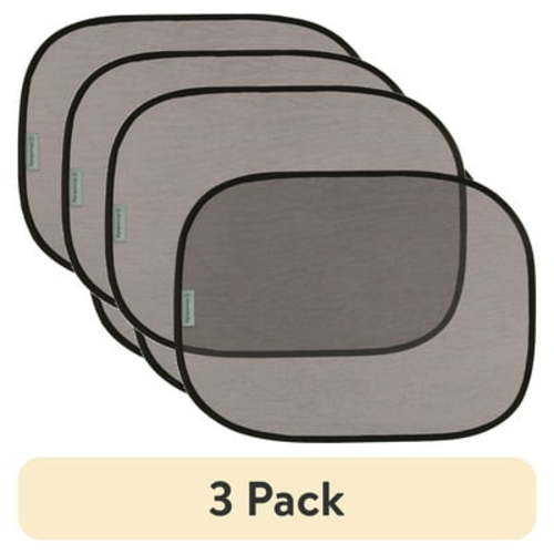 (3 pack) Dreambaby Insta-Cling Static Cling Car Window Shades, UPF 50+ Sun Protection, 2 Pack, Black L1203A