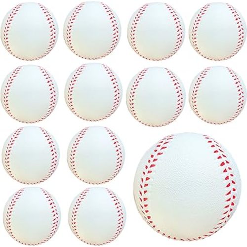 GKK Foam Baseballs 12 Pack Soft Baseballs for Youth Teenager Players Sports Foam Baseballs Training Balls for Hitting and Indoor or Outdoor Play