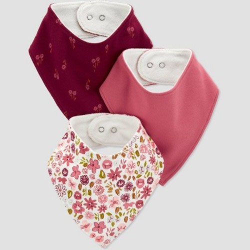Carter's Just One You® Baby Girls' 3pk Floral Bib - Pink