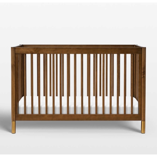 Babyletto Gelato Natural Walnut Wood 4-in-1 Convertible Baby Crib with Toddler Conversion Kit