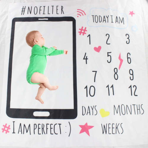 Newborn Milestone Sheet Photography Back Drop Prop - Winfinity Brands
