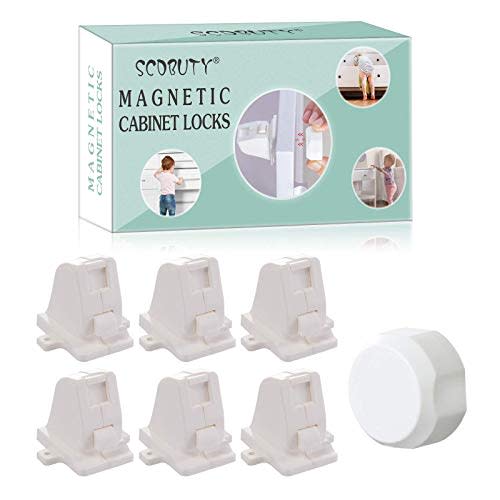 Magnetic Cabinet Locks for Babies - Magnetic Baby Proofing Cabinet Locks, Child Locks for Cabinets Drawers Doors - Easy Installation No Drilling or Tools Required (16 Pack and 3 Keys)