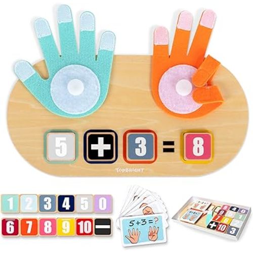TOP BRIGHT Preschool Learning Toys for Toddlers 2-4, Montessori Toys for 3 4 5 Year Old Sorting Stacking Toys, Educational Math Manipulatives Number Counting Blocks for Kids