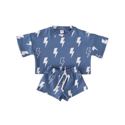 shorts set // blue bolts (sizing up to 8/9)