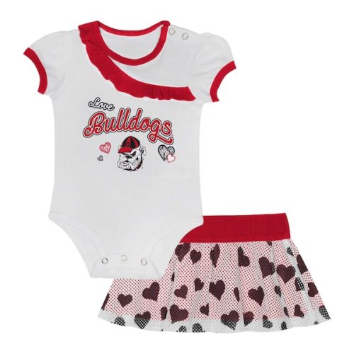 Georgia Bulldogs Girls Newborn & Infant Two-Piece Love My Team Bodysuit & Skirt Set