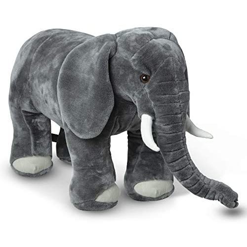 Melissa & Doug Giant Elephant - Lifelike Stuffed Animal (over 3 feet long)