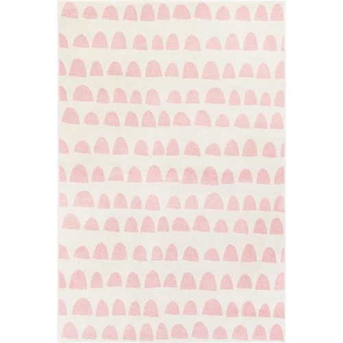 Rugs.com Whimsy Kids Collection Rug – 5x8 Ivory and Pink Medium-Pile Rug Perfect for Bedrooms, Dining Rooms, Living Rooms
