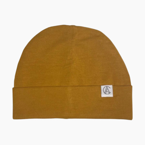 Aarin & Co. Satin Lined Jersey Beanie - Ginger, 0-3 M