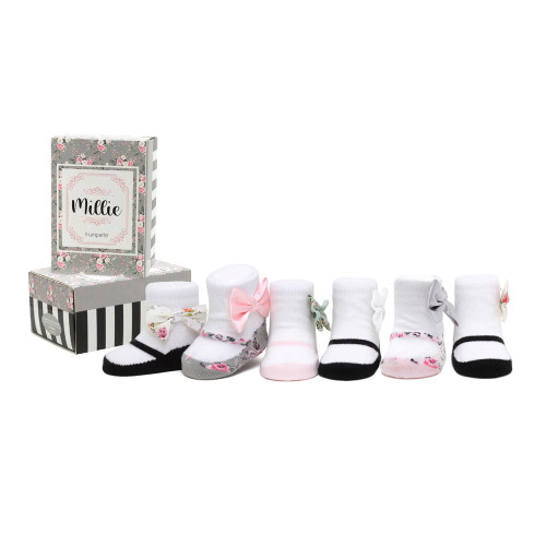 Millie 6 Pack Infant Socks