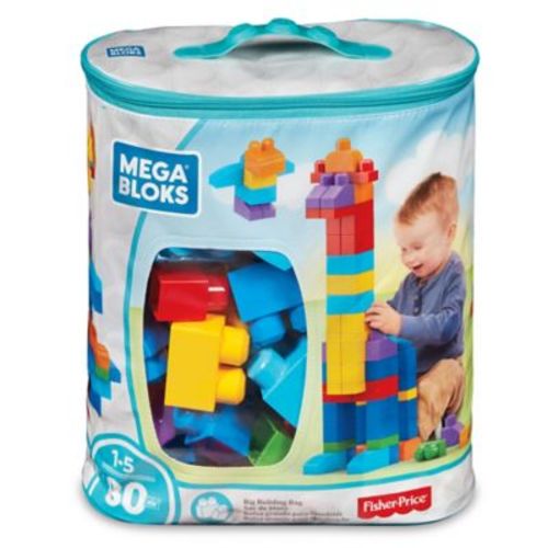 Mega Bloks Big Building Bag 80-Piece Building Set in Classic - MULTI - 80 PIECE