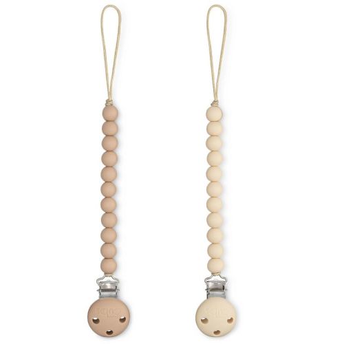 Pacifier Clip For Boys And Girls By Comfy Cubs - Beige & Light Beige