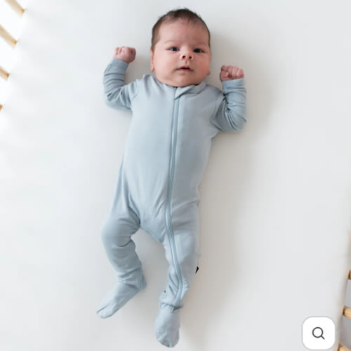Zippered Footie in Fog | Baby Footie Pajamas | Kyte Baby PREEMIE