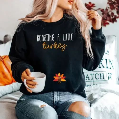Thanksgiving Fall Pregnancy Announcement Sweatshirt, Funny Pregnancy - TikTok Shop