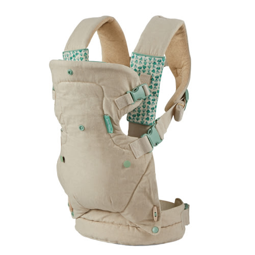 Infantino Nature & Nurture Convertible Baby Carrier, 4-Position, 8-32lbs, 0-9 Months, Sandy Tan
