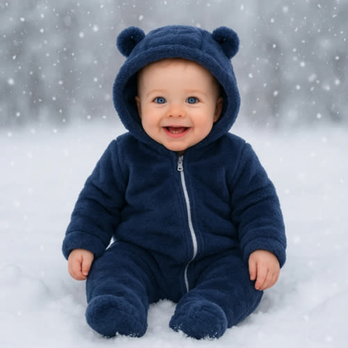 Baby Snowsuit | Warm Insulated Zip-Up Design | Sizes 0-12M | Easy On & Off for Little Ones – Beekee