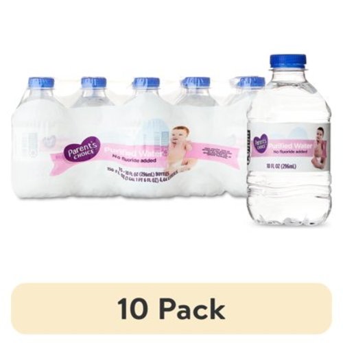 (10 pack) Parent's Choice Purified Water, 10 fl oz, 15 Pack Bottles