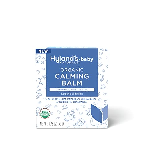 Hyland's Naturals Baby Organic Calming Balm, Soothe & Relax, With Organic Lavender, Eucalyptus, & Bergamot Fruit Oil, Safe & Gentle, Dermatologist Tested, 1.76 oz.