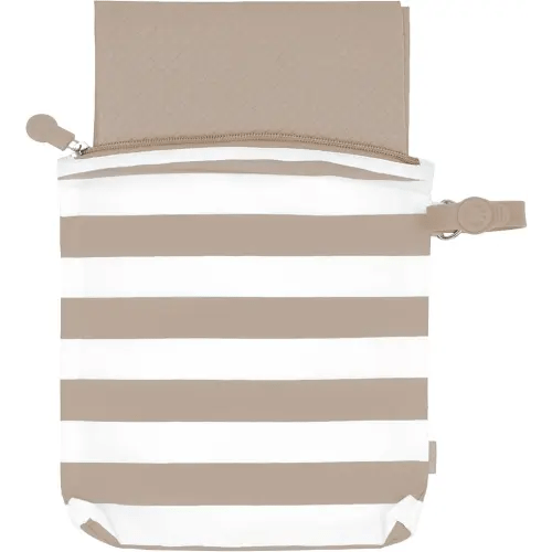 Ubbi On-The-Go Changing Baby Mat with Carrying Bag, Soft and Comfortable Diaper Bag Accessory Must Have for Newborns, Easy to Clean, Portable Changing Pad, Taupe