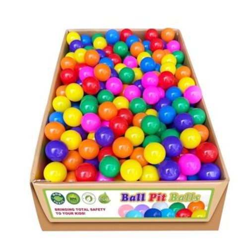 YUFER 500 Pcs Ball Pit Balls - 2.2" BPA-Free Plastic, Sensory Play for Kids, Playrooms & Bounce Houses,Multicolor