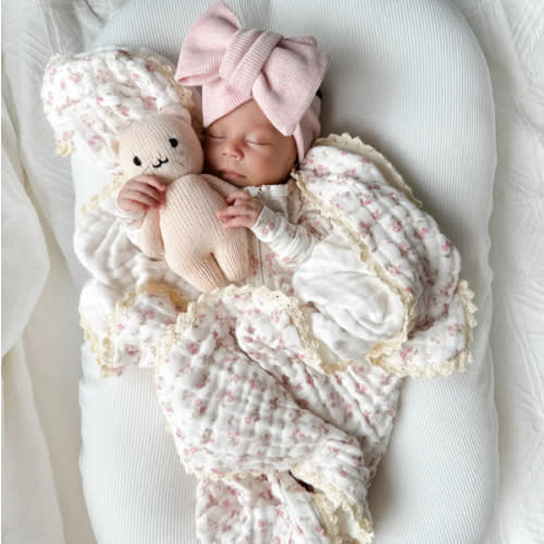 Gauze Lace Blanket | Paisley Peony – Little and Fern