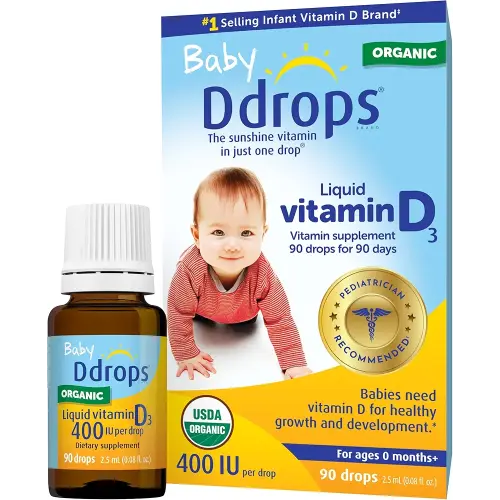 Ddrops Baby 400 IU, Vitamin D, 90 Drops 2.5mL (0.08 Fl. Oz (Pack of 1))