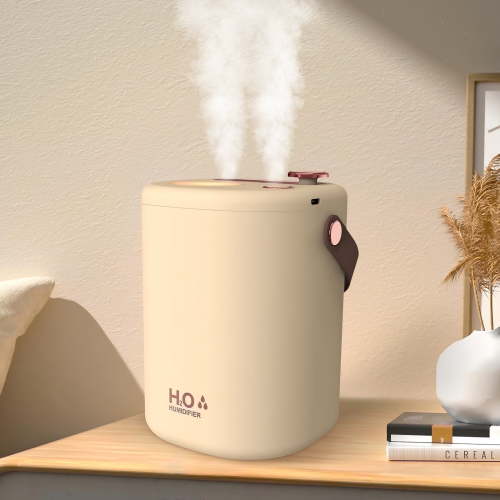 KOPEXY 2L Humidifier for Room, 3 Gear 2 Spray Portable Cool Mist Humidifiers with Night Light, 28 dB Quiet Top-Fill Ultrasonic Diffuser for Large Room