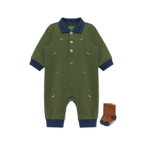 Football Romper & Socks Set, 9M