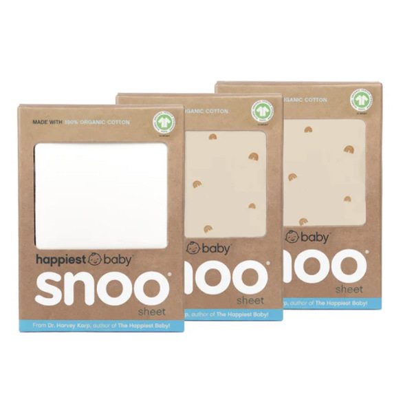 100% Organic Cotton Baby Bassinet Sheets for SNOO -