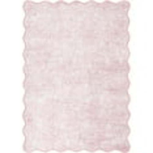 Mainstays 5'x7' Pink Feather Faux Fur Scalloped Indoor Area Rug