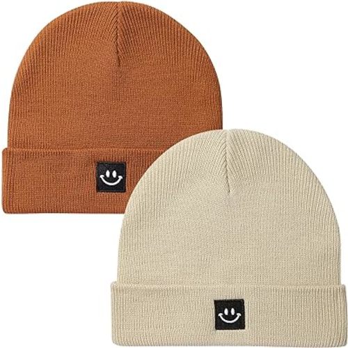 Paladoo 2Pack Baby Beanie Knit Toddler Hat for Girls Boys 0-8 Years