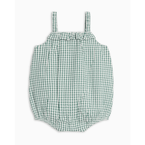 Rosalie Seersucker Ruffle Bubble Romper