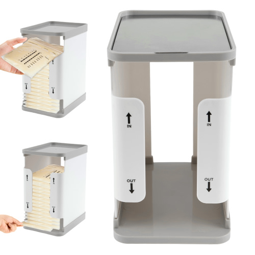 NUAHRHY Breastmilk Freezer Organizer 1700ml Breast Milk Storage Organizer Reusable Breast Milk Storage Tower First in First Out Breastmilk Bag Organizer for Freezing Breastmilk Freezer 20.5×16.5×12cm