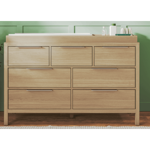 The Newport Dresser for Nursery | Natural & White - Nurture&
