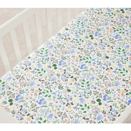 Rifle Paper Co. Bramble Fields Organic Crib Fitted Sheet | Pottery Barn Kids
