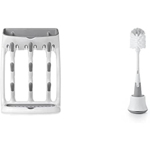 OXO Tot Bottle Brush, Drying Rack Combo Set for Baby Bottles