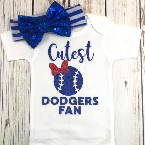 Cutest Dodgers Fan Baseball Outfit For Baby Girl