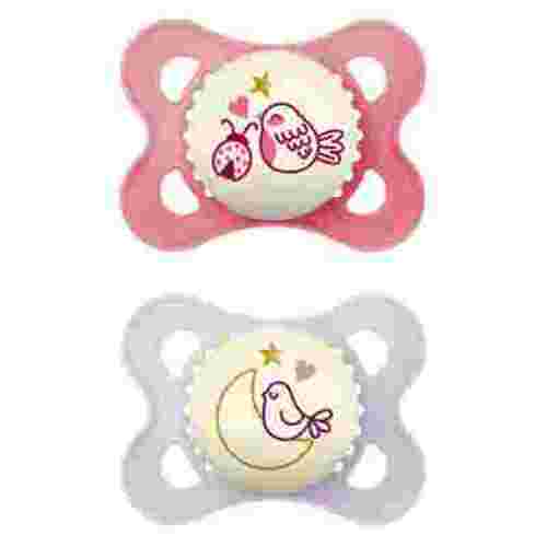MAM Night Pacifier, 0-6 Months, 2 Pack